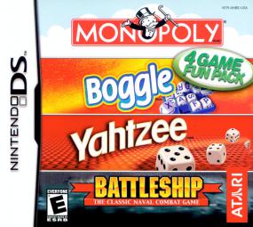 4 Game Fun Pack: Monopoly + Boggle + Yahtzee + Battleship